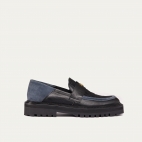 Mocassin Cuir Mia Noir Anthracite