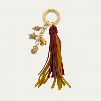 Porte Clés Fred Moutarde Bordeaux Or