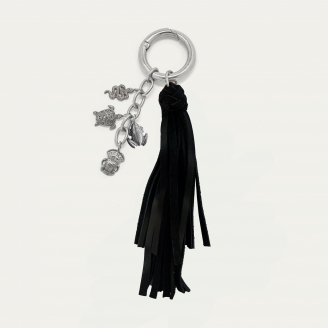 Porte Clés Fred Noir Argent