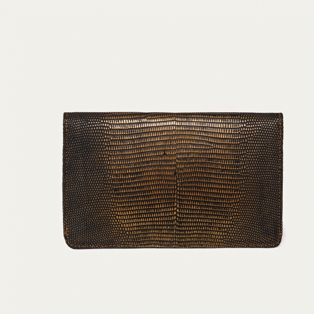 Old Gold Lizard Card Holder Big Alex