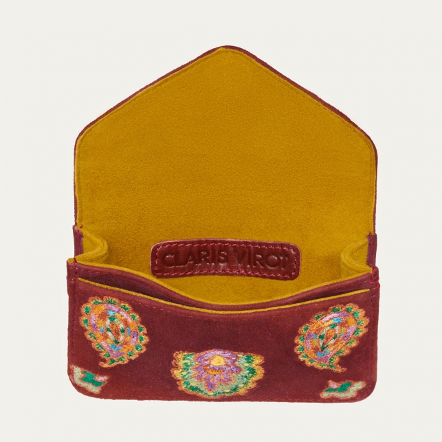 Porte Carte Alex Cachemire Violet