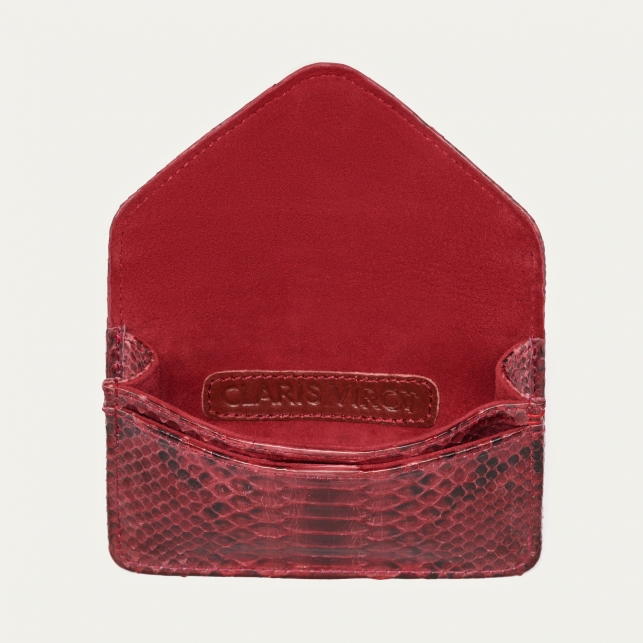 Porte Cartes Python Alex Burgundy