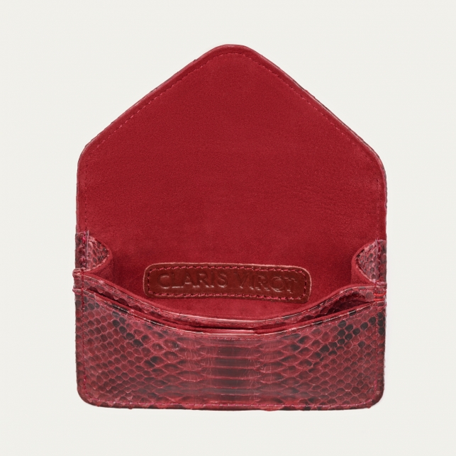 Porte Cartes Python Alex Burgundy