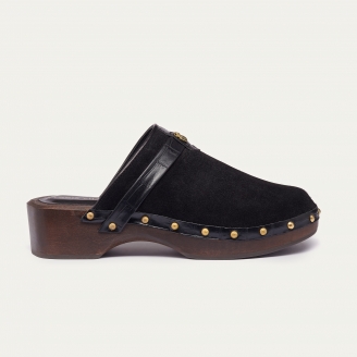 Sabot Arlette Cuir Noir