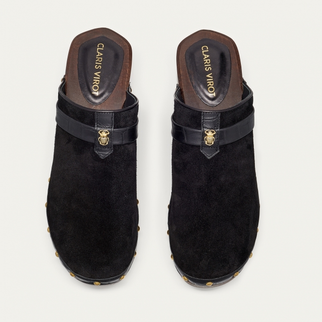 Sabot Arlette Cuir Noir