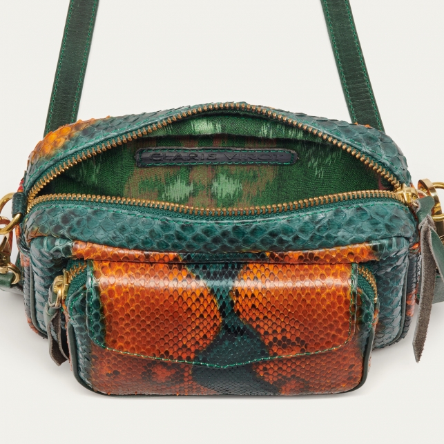 Sac Python Baby Charly Vert Orangé
