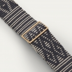 Bandoulière Tissée Noire Metallerie Or