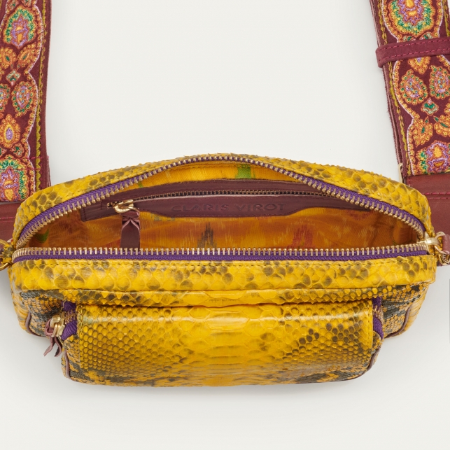 Sac Python Big Charly Jaune Safran