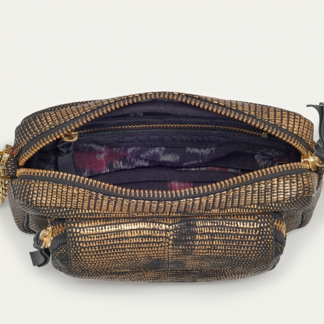 Old Gold Lizard Charly Bag
