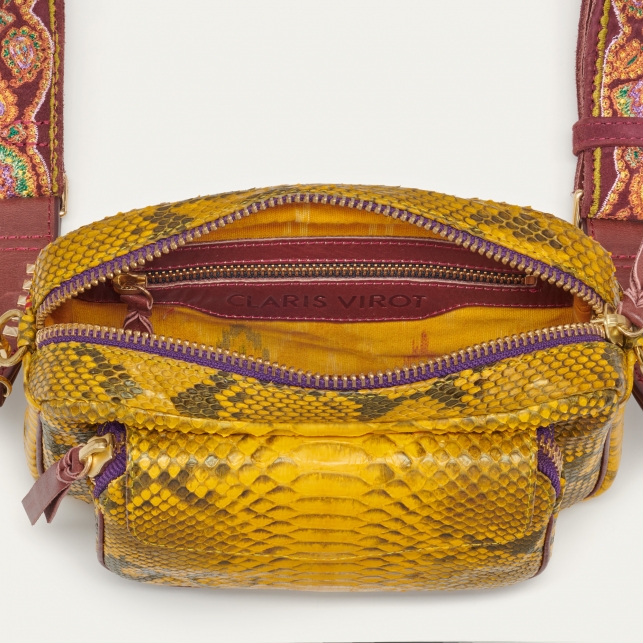 Sac Python Charly Jaune Safran