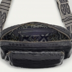 Black Python Suede Bag Jumbo Charly Silver