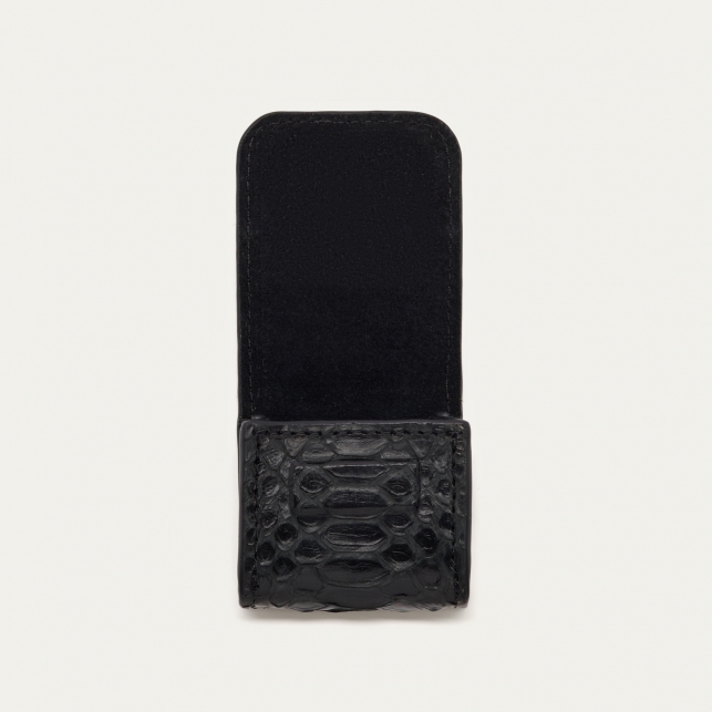 Etui Airpod Jamie Python Noir Or