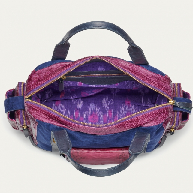 Cabas Python Leo Violet
