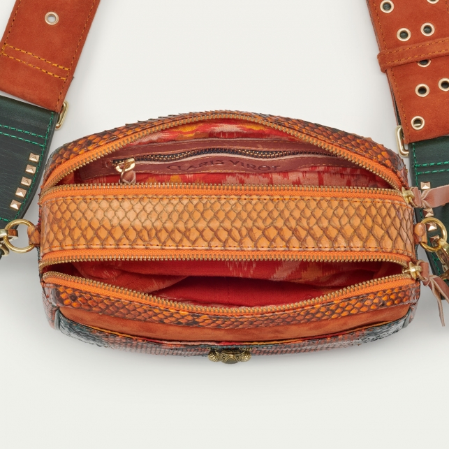 Sac Python Lily Orange Brûlé