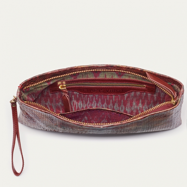Pochette Python Lou Cuivre