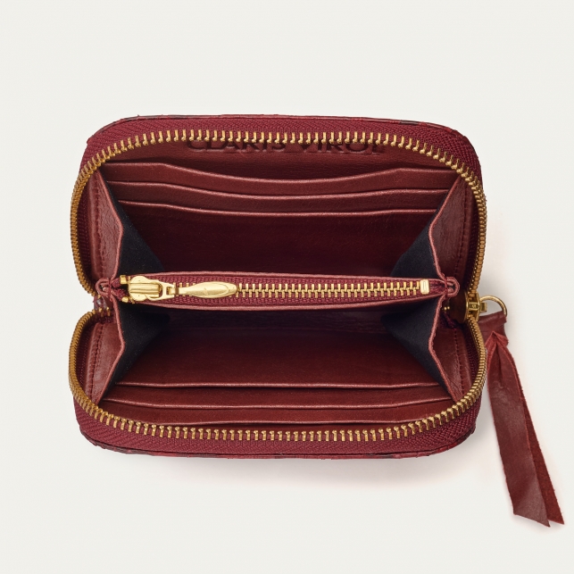 Portefeuille Python Mini Bob Bordeaux