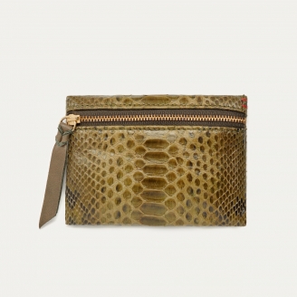 Coin Holder Olivia Python Khaki 