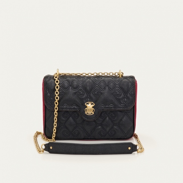 Liquorice Leather Ava Medium Bag