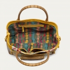 Rhomb Velvet Leather Hugo Tote Bag