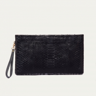 Pochette Python Big Lou Noire