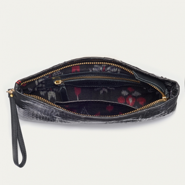 Pochette Python Big Lou Noire