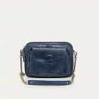 Sac Python Big Charly Bleu Navy Chaîne Argent