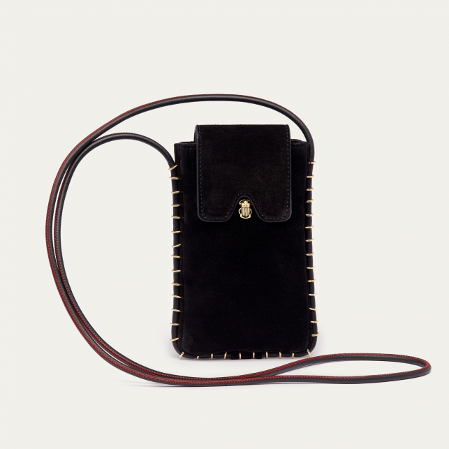 Black Leather Emile Sunglasses Case