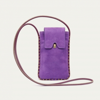 Etui à lunettes Emile Cuir Ultraviolet