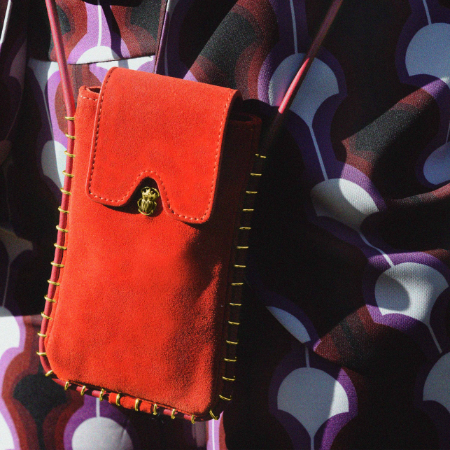 Etui à lunettes Emile Cuir Flash Flame