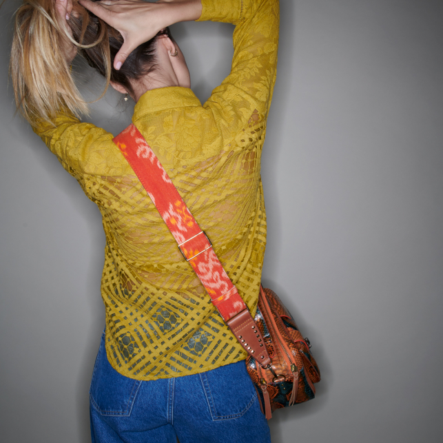 Orange Endek Timor Strap