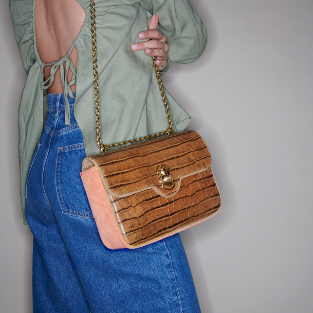 Tobacco Leather Big Ava Bag