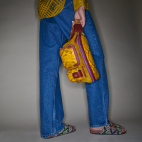 Sac Banane Python Romeo Jaune Safran