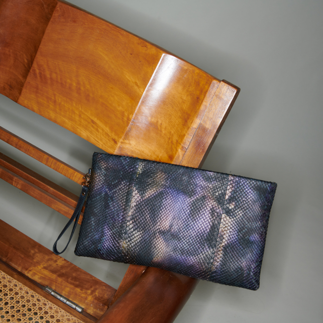 Pochette Python Lou Carbone