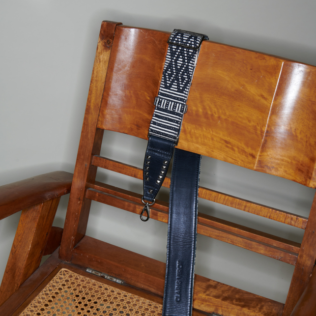 Woven Black Leather Strap Woven