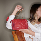 Vermilion Leather Bag Charly