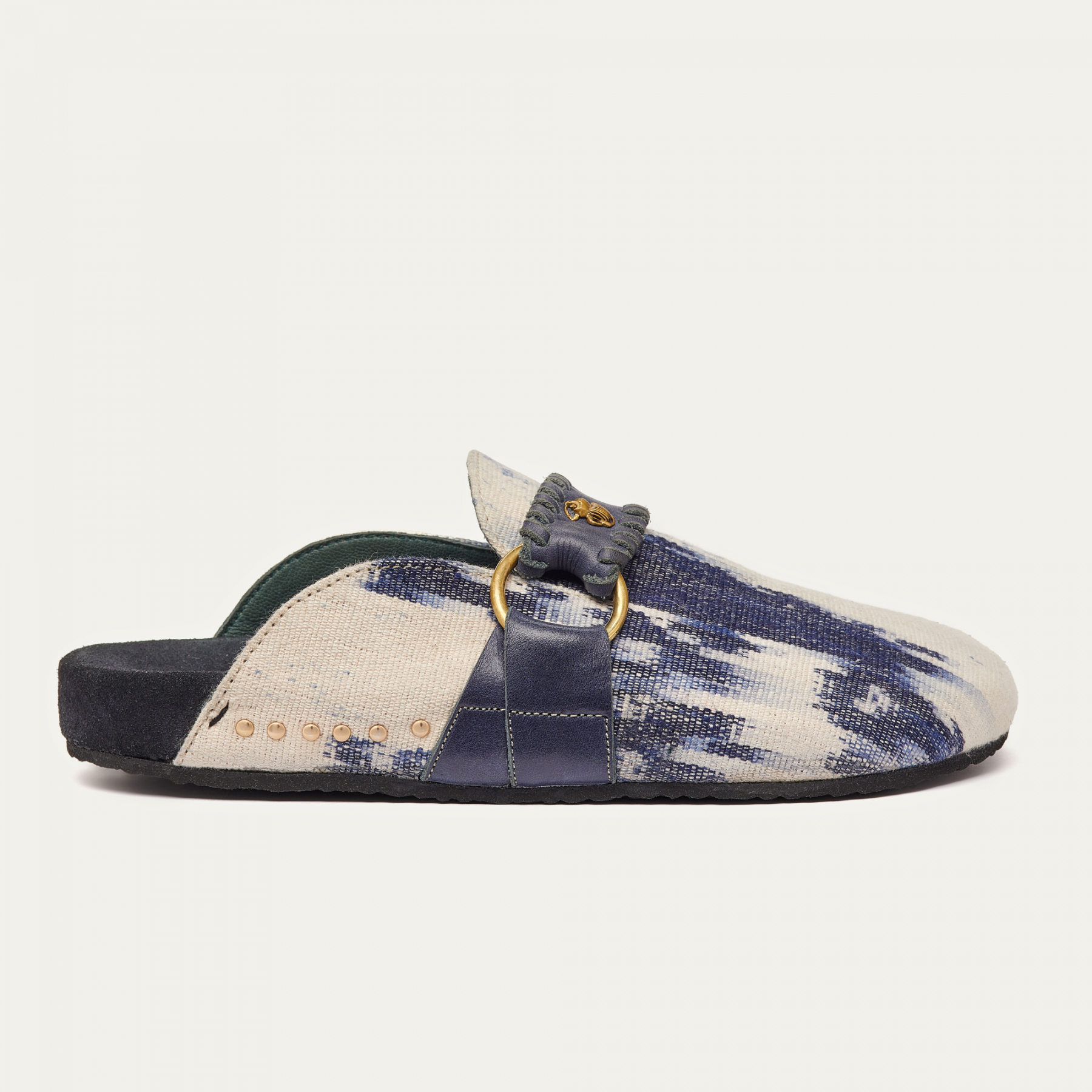 Mules Georgette Timor Bleu