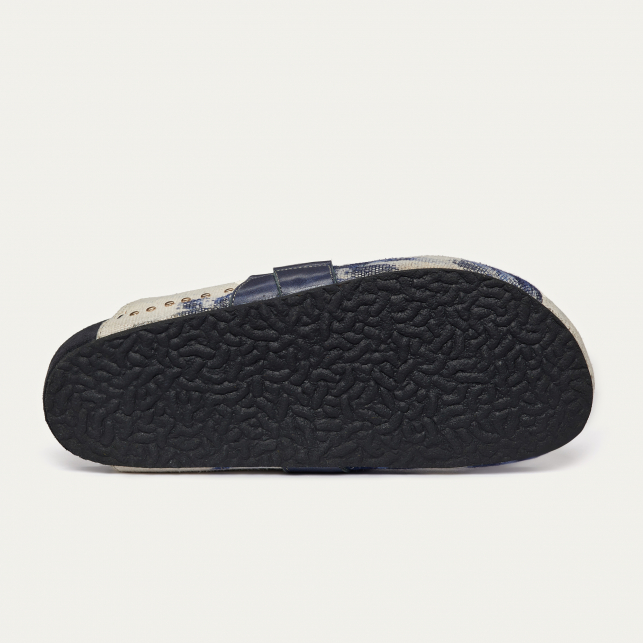 Mules Georgette Timor Bleu
