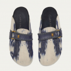 Mules Georgette Timor Bleu