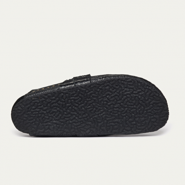 Mules Georgette Lezard Noir