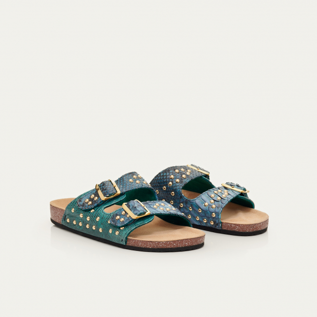 Sandales Python Odette Lagon
