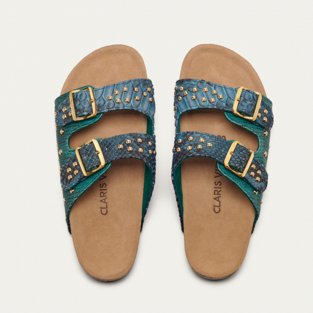 Sandales Python Odette Lagon