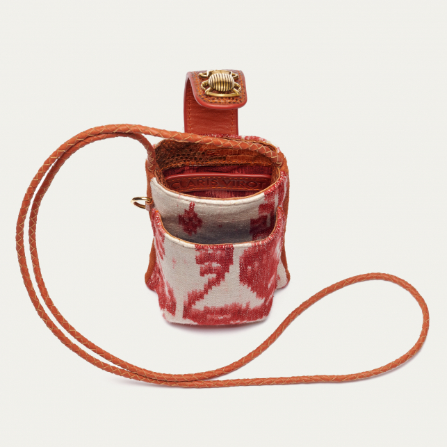 Etui à Telephone Double Marcus Lizard Kocha Timor Rouge
