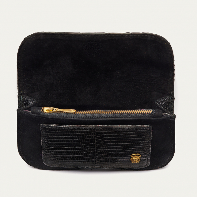 Black Python Bianca Card Holder