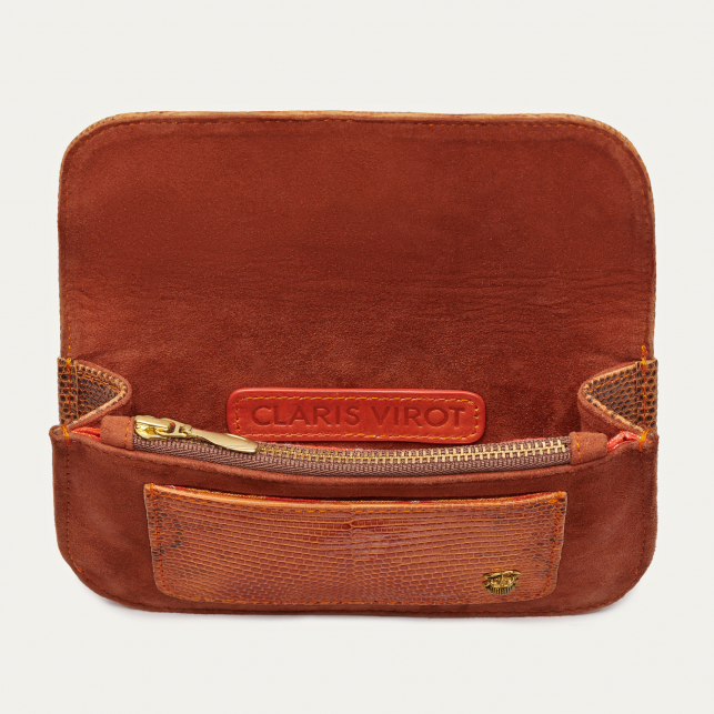 Porte Cartes Lézard Bianca Orange