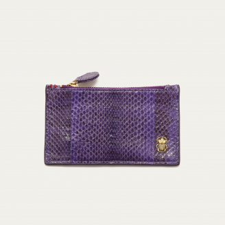 Porte Carte Serpent d'Eau Helena VIolet