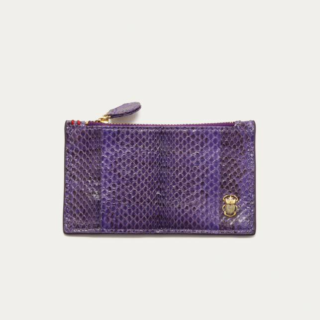 Porte Carte Serpent d'Eau Helena VIolet