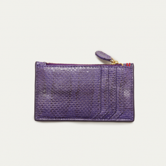 Porte Carte Serpent d'Eau Helena VIolet