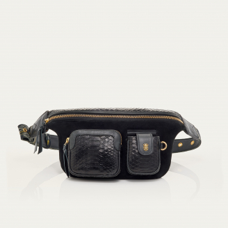 Golden Black Python Fanny Pack Romeo