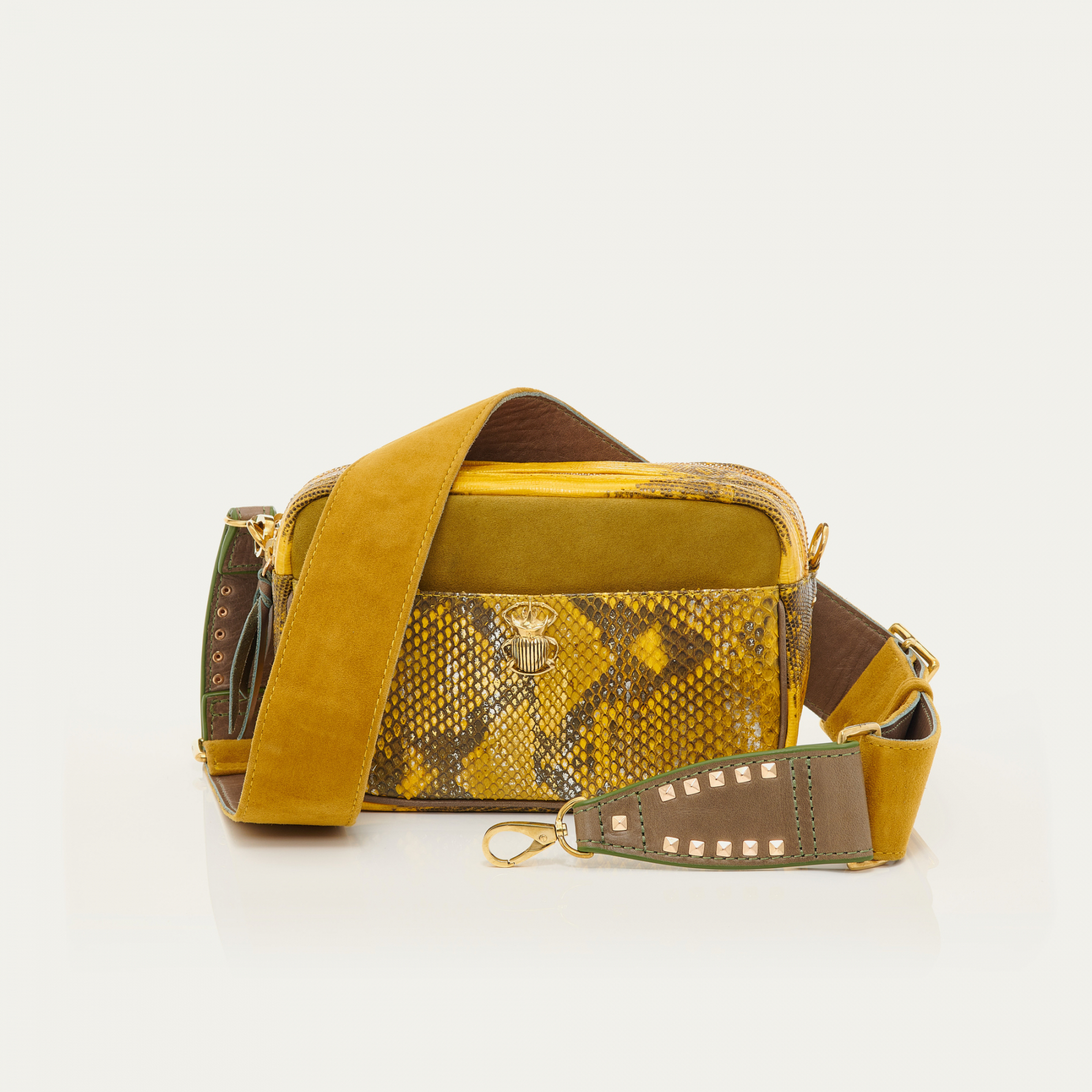 Sac shop python jaune