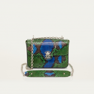 Sac Python Mini Ava Bleu Vert Nénuphar